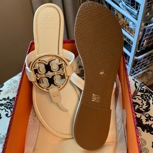 Tory Burch Metal Miller sandals NWOT Sz 8